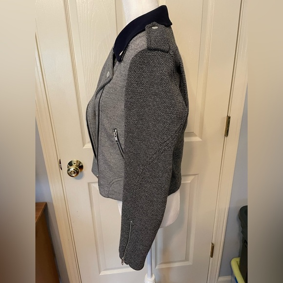 Theory Akashi K Moto Wool, Cotton and Cashmere Moto Jacket Large - Picture 6 of 15